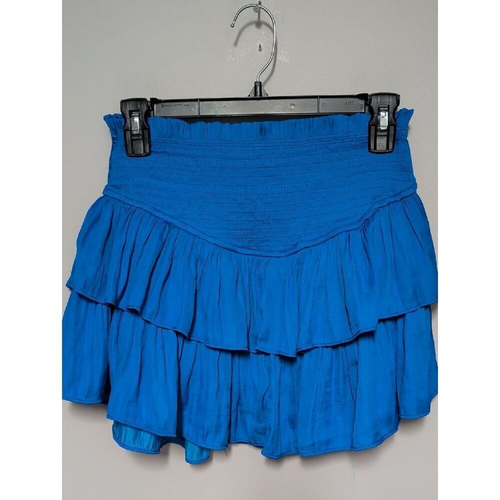 Women's Tiered Smocked-Waist Skort in Cobalt Blue